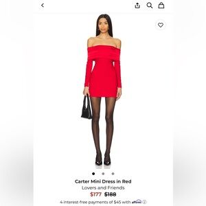 NWT Lovers + Friends Scarlet Mini Dress